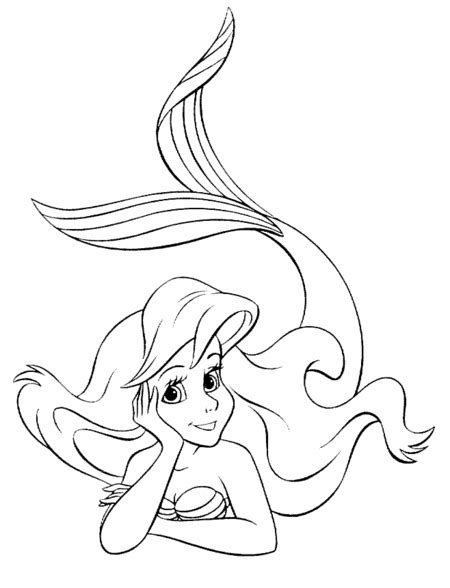 Free printable coloring pages and book for kids. Ariel the Little Mermaid Coloring Pages >> Disney Coloring ...