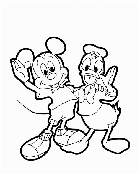 Welcome in free coloring pages site. Best Friend Mickey And Donald Coloring Page - Free ...