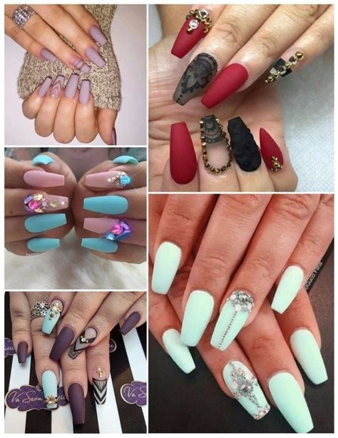 Este ejemplo de uñas ha marcado mucho su tendencia. Decoración de uñas mate: 40 preciosos diseños para toda ...