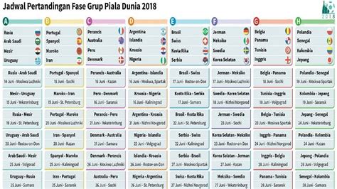 14 juni 2018 22.00 wib rusia vs arab saudi. Jadwal Piala Dunia Sepak Bola - Joonka