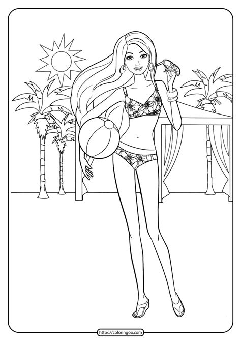 Sheets for kids, pretty barbie colouring sheets. Free Printable Barbie Coloring Pages 05