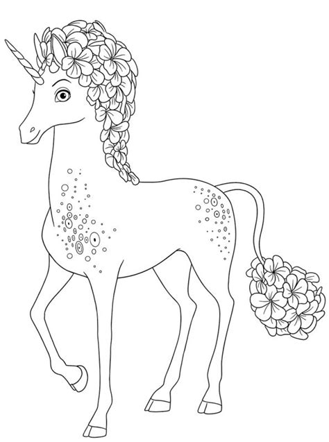 Make a coloring book with unicorn mia and me for one click. Kids-n-fun.com | Coloring page Mia and Me Unicorn