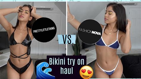 Up to 80% off on clothing, accessories, etc. BIKINI TRY ON HAUL: Fashion Nova VS. PrettyLittleThing ...