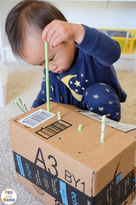 You might want to leave them out for awhile, because toddlers have short attention spans and often want to return to the activity. From Trash to Toys - Preschool Recycled Crafts - Fun with Mama