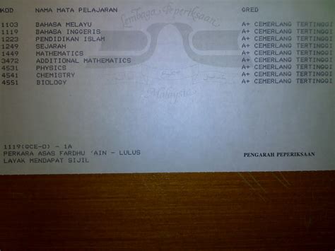I hope you are doing well. My SPM Results