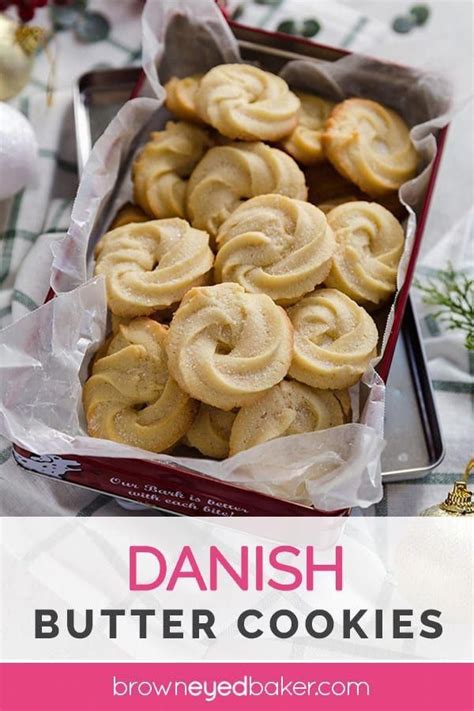 Pipe dough into wreaths, about 1½ inch in diameter, piping 12 cookies per baking sheet. These Danish Butter Cookies taste just like the ones in ...