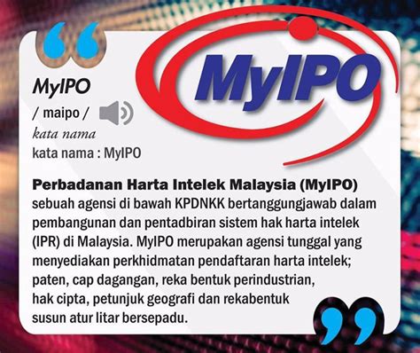 Sertai dua webinar eksklusif myipo pada 26 dan 28 april 2021 bersempena dengan hari harta intelek negara 2021. Daftar & Lindungi Cap Dagang (Trademark) Milik Anda Dengan ...