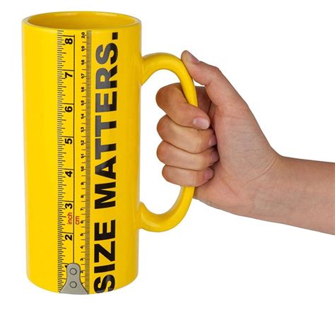 How do you treat the word size (or is it sized?) when it's used in combination with other words as an adjective? Size Matters Coffee Mug - 7 Gadgets