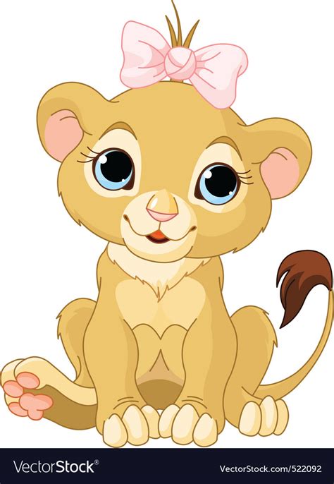 Free svg image & icon. Lion girl cub Royalty Free Vector Image - VectorStock