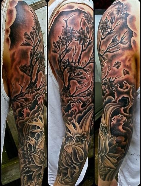 Значение тату перо с птицами. My Japanese themed sleeve tattoo done by Pero at Lucky 7 Tattoos, Oslo : tattoos