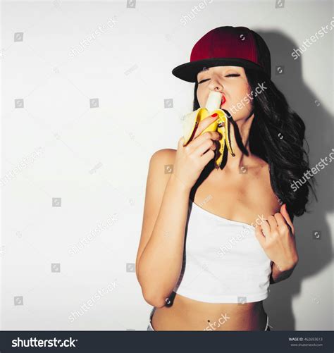 Add to member zone favorites. Young Hipster Crazy Girl That Eating Stock Photo 462693613 ...