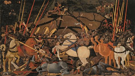 The battle of san romano is a set of three paintings by the florentine painter paolo uccello depicting events that took place at the battle of san romano between florentine and sienese forces in 1432. La battaglia di San Romano, lo scontro tra fiorentini e ...