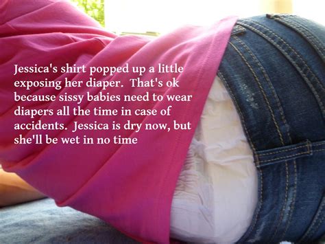 Under her pajamas is a purple diaper, approximately the size of a large pumpkin. Sissy Diaper Captions - Omutsu general - OmoOrg