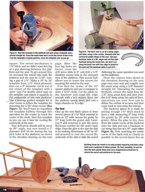 August 15, 2018 by mcmrose. Swivel Bar Stool Plans • WoodArchivist