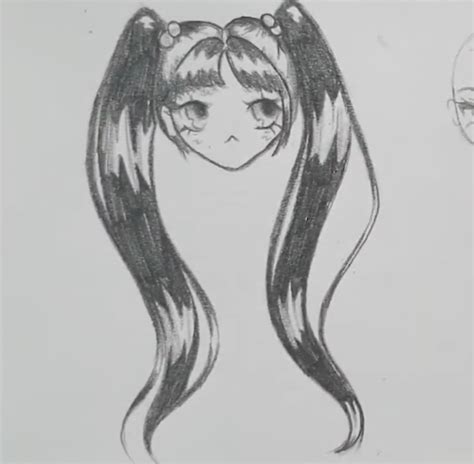 Straight hair, wavy hair, pigtails, and short hair. How to Draw Female Anime Hair in Pencil: Bangs, Pigtails ...