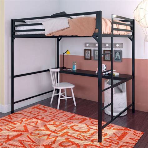 Oploftbed.com build your own loft bed! Awesome queen loft bed with desk plans just on arendecor ...