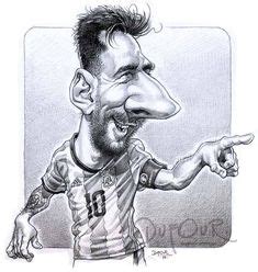 Uiteindelijk werd het eerste contract van messi getekend op een servetje van het restaurant van een tennisclub. images (309×475) | Karikatuur, Portret, Schetsen