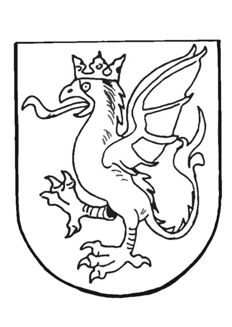 Un blason est un symbole représentant une famille noble. Coloriage armoirie - Coloriages Gratuits à Imprimer - Dessin 20663