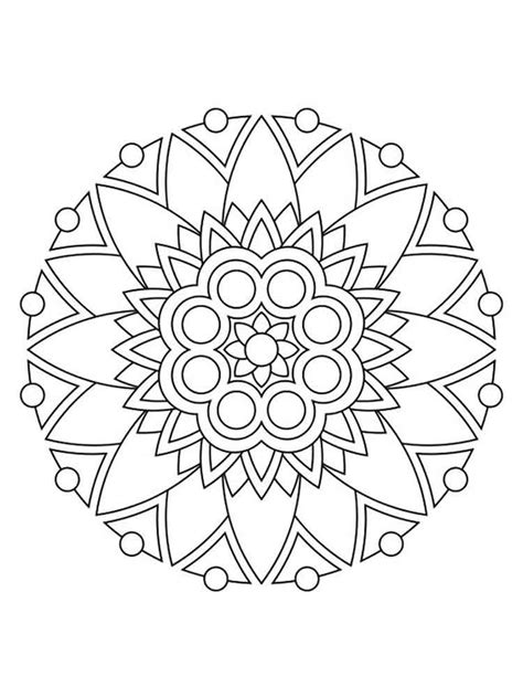 They are free and easy to print. Simple mandala coloring pages for adults. Free Printable ...