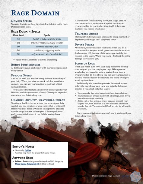 Brand new to dungeons & dragons? Rage Domain | D&d dungeons and dragons, Dungeons and dragons homebrew, Dnd 5e homebrew