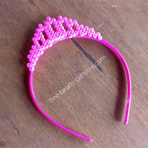 Does anybody have a picture of the headband on miqo'te? Perler beads headband Princess Crown work photo by Bill ...