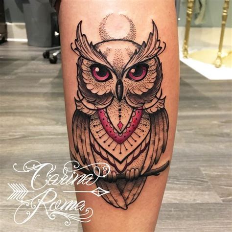 Another meaning behind the mandala tattoo us that life has no ending and that's why the tattoo designs are. Mandala owl tattoo #tatoofeminina - tatoo feminina | Eulen ...