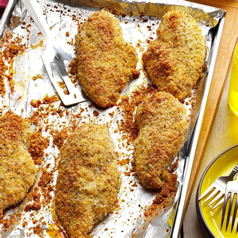 Who knew brown sugar, vinegar, oil, and soy sauce could produce. Crunchy-Herbed Chicken Breasts Recipe | Taste of Home