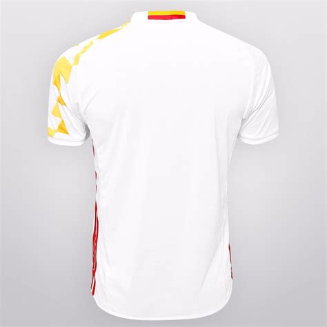 Camisa seleção espanha adidas titular 2002 vermelha #7 raul. Camisa Espanha Seleção Eurocopa adidas Away 2016 Branca ...