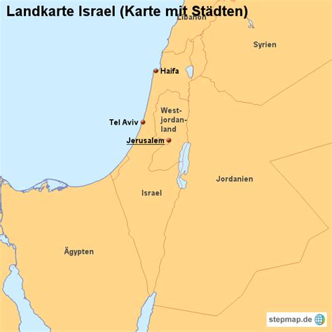 The designations employed and the presentation of material on this map do not imply the expression of any opinion whatsoever on the part of the secretariat of the united nations concerning. StepMap - Landkarte Israel (Karte mit Städten) - Landkarte ...