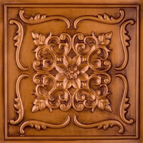 Faux tin tiles from armstrong ceilings are made of mineral fiber and embossed to exhibit the flair of the 1800's. DCT26 Firenze - Faux Tin Ceiling Tile Glue up 24x24 ...