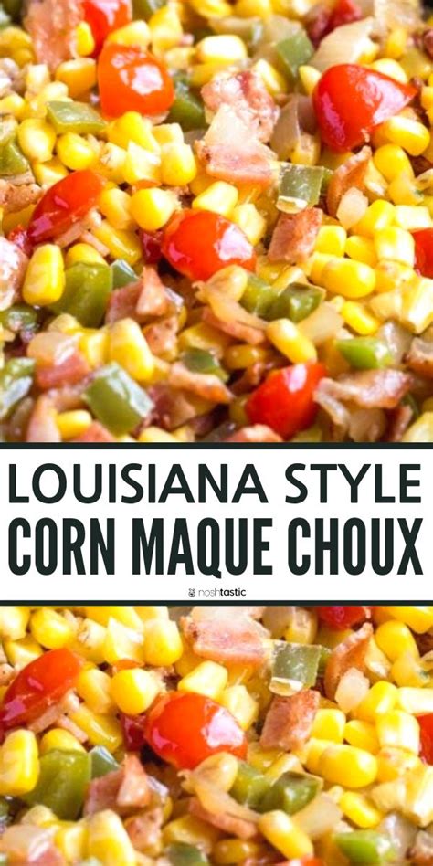 Add corn, okra, and tomato; Corn Maque Choux | Corn recipes side dishes, Corn side ...