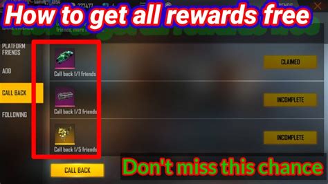 Nice information sir free fire game facts. Free fire new call back event full details in hindi - YouTube
