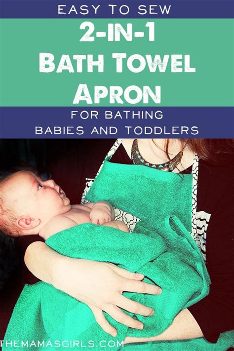 Perfect as a baby shower gift. Bath Towel Apron Tutorial | Towel apron, Baby sewing, Baby ...