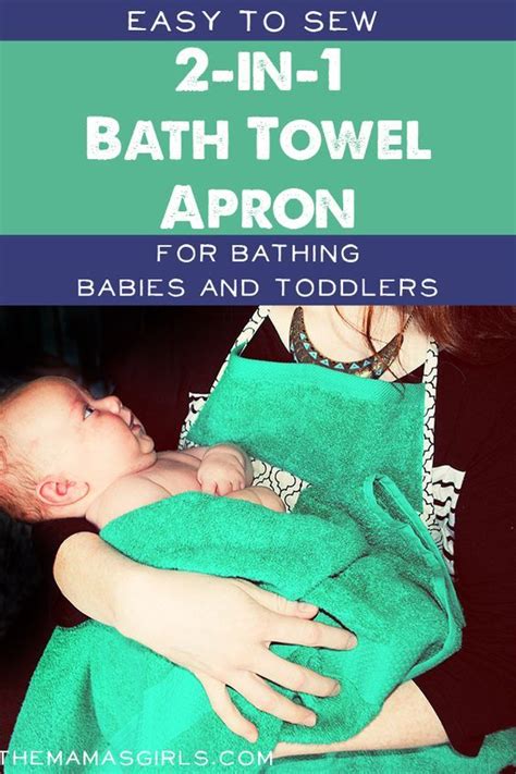 The baby bath towel aprons not only make bath time safe, they also help you bond with your bundle of joy, as you hold him close to your body, while drying him. Bath Towel Apron Tutorial | Towel apron, Baby sewing, Baby ...