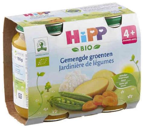 Jardinière de légumes en 30 min. HIPP bio jardinière de légumes 4M 2x190g | Gemengde groenten, Groenten