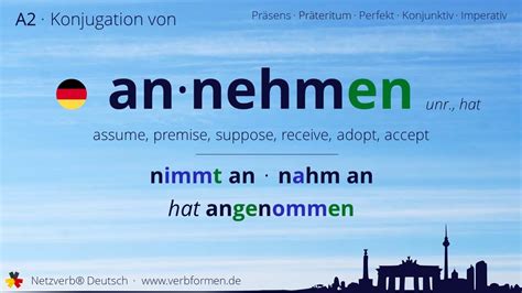 Konjugation Verb annehmen | Alle Zeitformen, Lernvideo ...