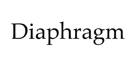 Website offers help on pronouncing names. How to Pronounce Diaphragm - YouTube