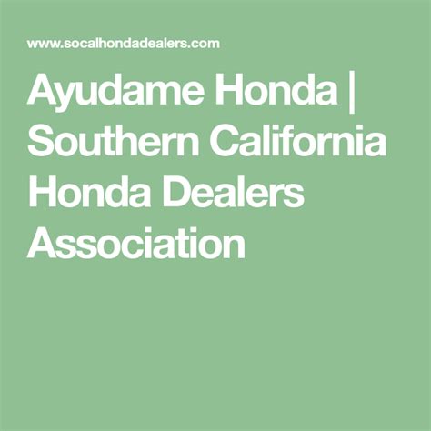 We serve the la region, including van nuys, beverly hills, santa monica and hollywood. Ayudame Honda | Southern California Honda Dealers ...