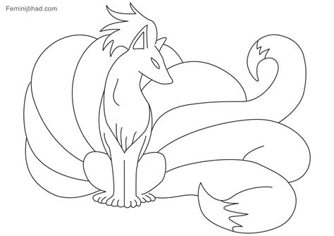 Download and print these anime, pokemon coloring pages for free. Ninetales Coloring Pages at GetColorings.com | Free ...