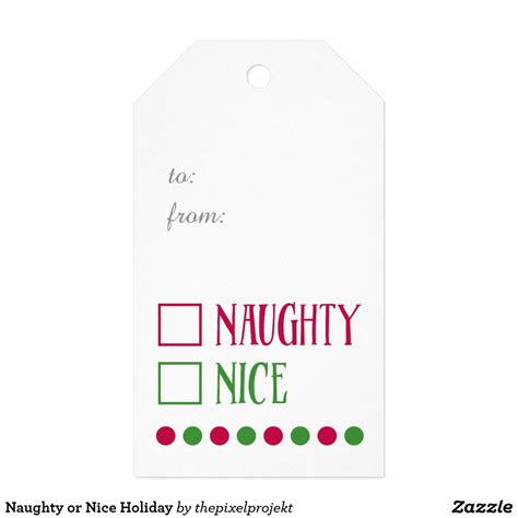 Looking for a good deal on nice gift set? Naughty or Nice Holiday Gift Tags | Zazzle.com | Naughty ...