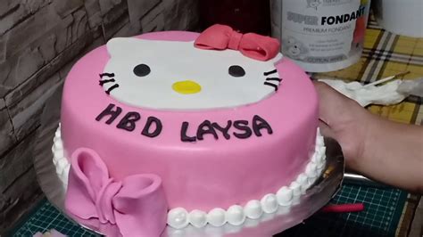 Pemesanan kue ulang tahun : Membuat cake ultah hello kitty cantik cepat dan mudah ...