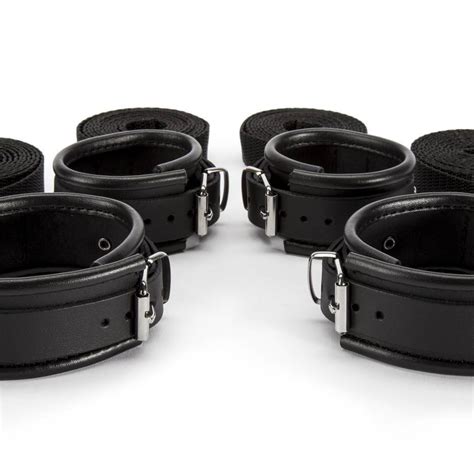 It is said that the feeling of powerlessness can be overwhelming. DOMINIX Deluxe Leather Cuffs Bedroom Restraint Kit | Wrist ...