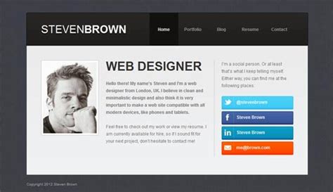 All our free html website templates are very stylish and easy to use you can download it from smarteyeapps.com for completyl free. 7 HTML CSS Personal Website Templates Free Download