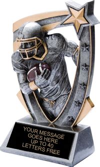Football 5 Star 3D Resin Trophy | Trophy, Resin sculpture, Football