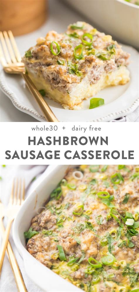 It would be great for meal prep, and i think the leftovers are almost more delicious! Hash Brown and Sausage Whole30 Breakfast Casserole ...