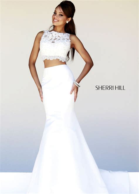 Choose traditional or current, simple or sophisticated, dramatic or elegant gowns depending on your taste. Sherri Hill - Ivory Two Piece Mermaid Gown - Bridal Gown ...