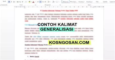 Dia tidak kaya sejak kecil. Contoh Kalimat Generalisasi dan Spesialisasi Lengkap di ...