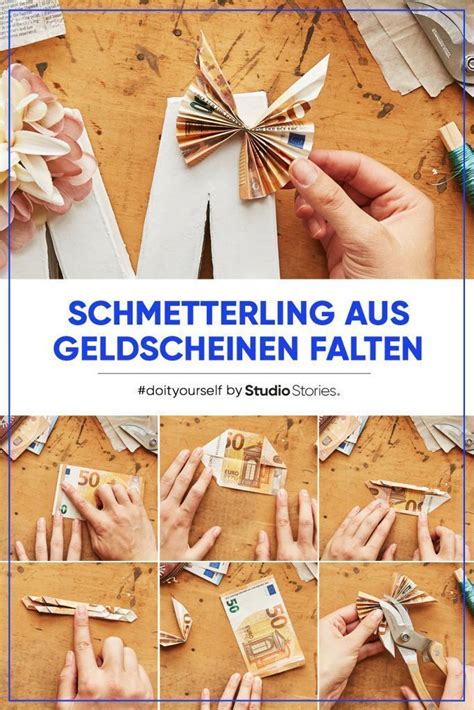 So falten sie geldscheine zu einem schmetterling. Origami-Schmetterling als Geldgeschenk. DIY-Anleitung ...