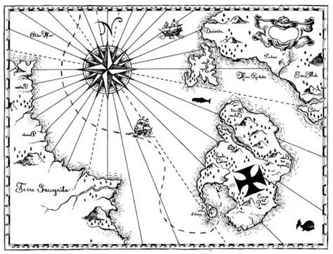 Free printable treasure map coloring page (pdf format) to download and print. Pirate Treasure Map Coloring Pages - Coloring Home