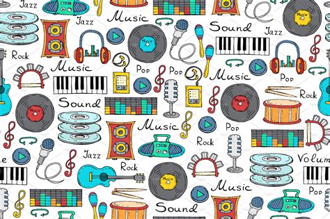 Could you recommend me some eastern artists so i can widen my musical horizon? Pattern with cartoon music symbols ~ Graphic Patterns ...